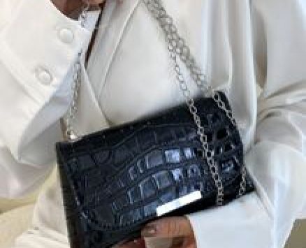 Croc Embossed Crossbody Bag