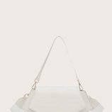 Croc Embossed Flap Shoulder Bag