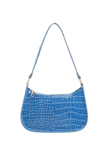 Croc Embossed Shoulder Bag