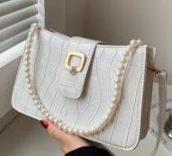 Croc Embossed Shoulder Bag