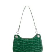Croc Embossed Shoulder Bag