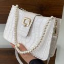 Croc Embossed Shoulder Bag