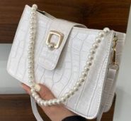 Croc Embossed Shoulder Bag