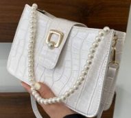Croc Embossed Shoulder Bag