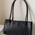 Croc Embossed Shoulder Bag