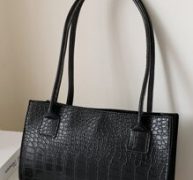 Croc Embossed Shoulder Bag