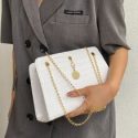 Croc Embossed Shoulder Bag