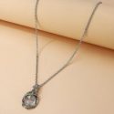 Crystal Design Pendant Necklace