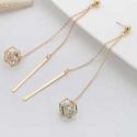 Crystal Pendant String Earrings 1pair