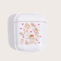 Cupid & Flower Pattern Clear Airpods Case