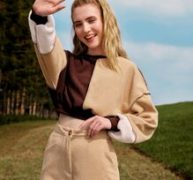 Cut And Sew Panel Top-stitching Pullover