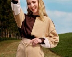 Cut And Sew Panel Top-stitching Pullover