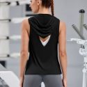 Cut Out Back Hooded Sports Top