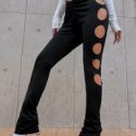 Cut Out Crisscross Tie Back Pants