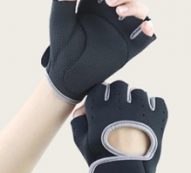 Cut Out Decor Fingerless Gloves 1pair