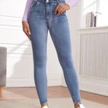 Cut Out Waist Skinny Jeans