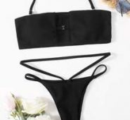Cut-out Halter Bikini Swimsuit