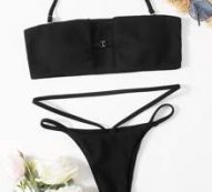 Cut-out Halter Bikini Swimsuit