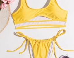 Cut-out Tie Side Bikini Swimsuit