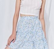 Daisy Floral Flounce Skirt