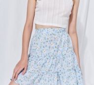 Daisy Floral Flounce Skirt