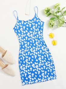 Daisy Floral Print Bodycon Dress