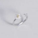 Daisy & Leaf Decor Cuff Ring