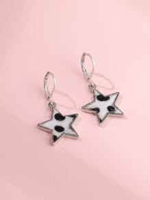 Dalmatian Graphic Drop Earrings