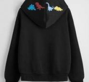 Dinosaur Print Zip Up Hoodie