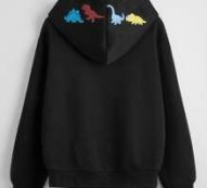 Dinosaur Print Zip Up Hoodie