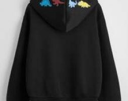 Dinosaur Print Zip Up Hoodie