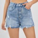 Distressed Denim Shorts