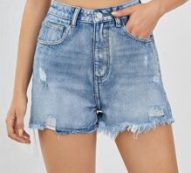 Distressed Denim Shorts