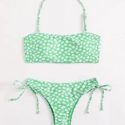 Ditsy Floral Drawstring Side Bikini Swimsuit