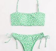 Ditsy Floral Drawstring Side Bikini Swimsuit