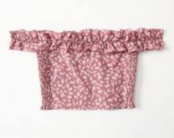 Ditsy Floral Frill Off The Shoulder Crop Top