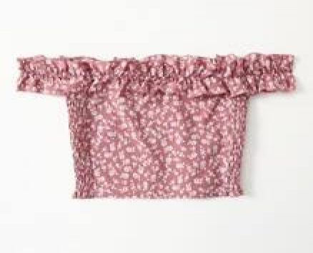 Ditsy Floral Frill Off The Shoulder Crop Top