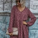 Ditsy Floral Peasant Sleeve Smock Dress