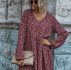 Ditsy Floral Peasant Sleeve Smock Dress