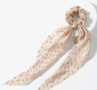 Ditsy Floral Print Scrunchie Scarf