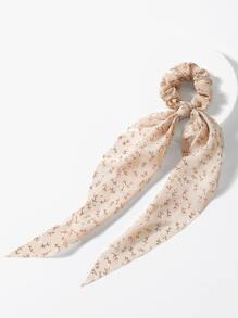 Ditsy Floral Print Scrunchie Scarf