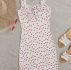 Ditsy Floral Print Tie Front Ruched Bust Dress