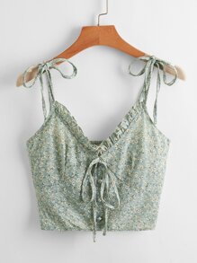 Ditsy Floral Tie Shoulder Cami