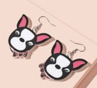 Dog Drop Earrings