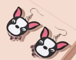 Dog Drop Earrings