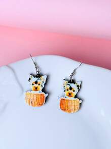 Dog Drop Earrings