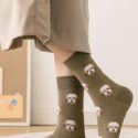 Dog Print Crew Socks