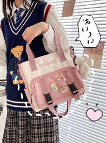 Double Buckle Tote Bag