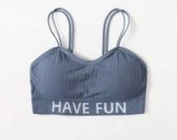 Double Strap Letter Tape Bralette