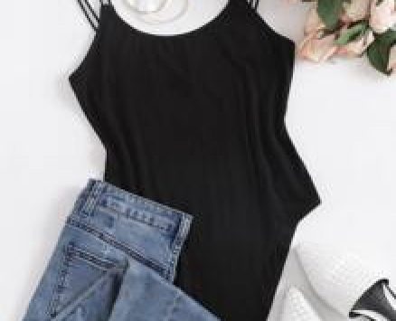 Double Strap Solid Bodysuit